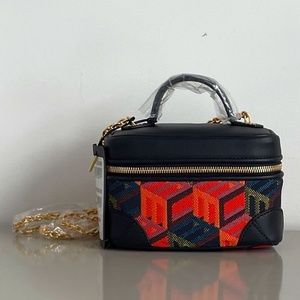 MCM Cubic Jacquard Crossbody | Multi-Color | Small